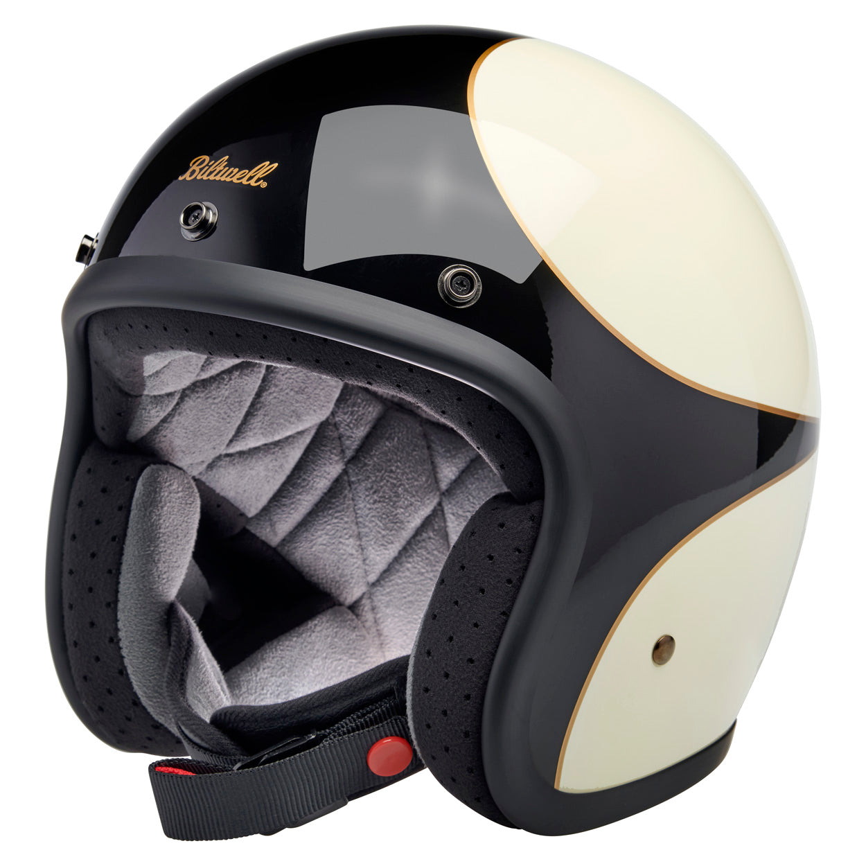CLOSEOUT Bonanza Helmet - Scallop Gloss Vintage White / Gloss Black - SIZE X-SMALL ONLY