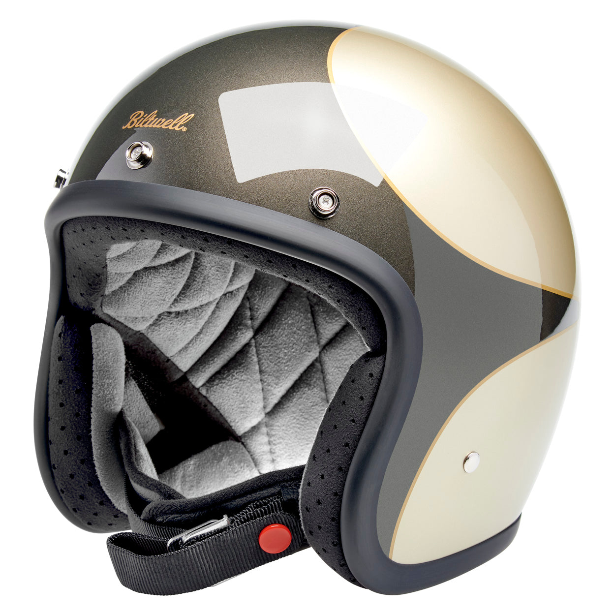 Bonanza Helmet - Metallic Charcoal / Champagne Scallop