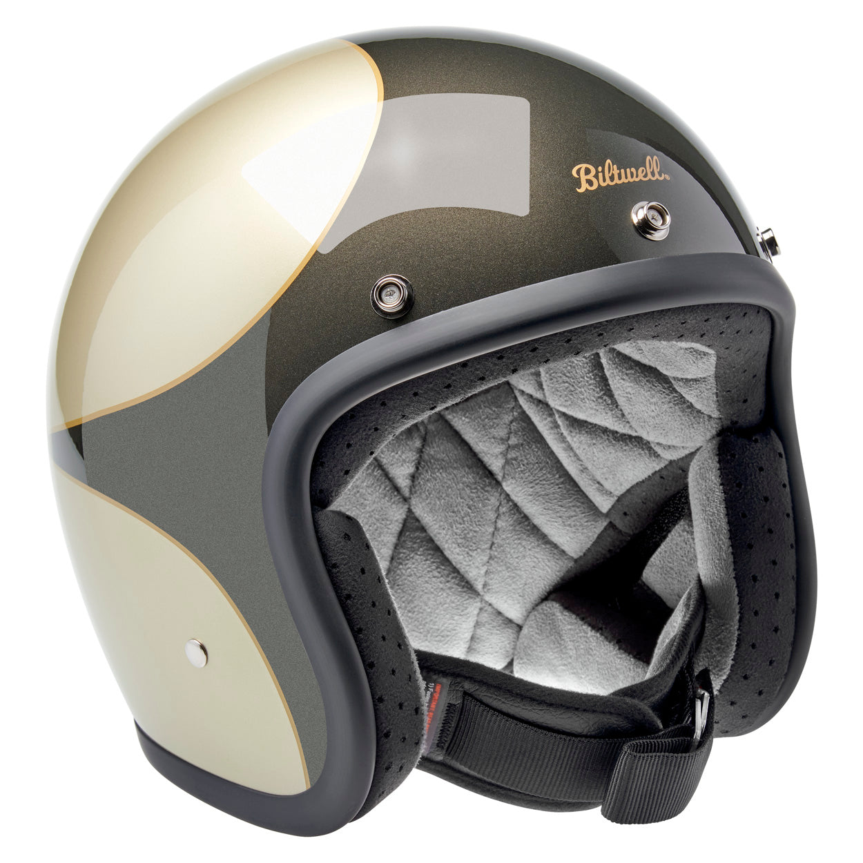 Bonanza Helmet - Metallic Charcoal / Champagne Scallop