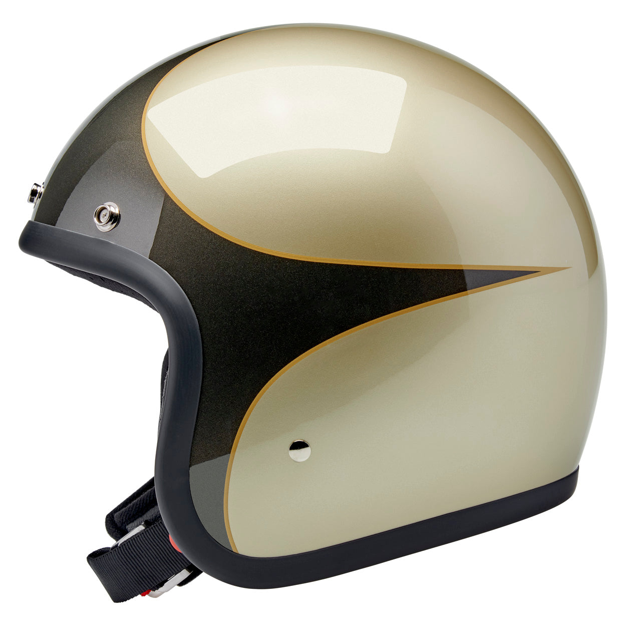 Bonanza Helmet - Metallic Charcoal / Champagne Scallop