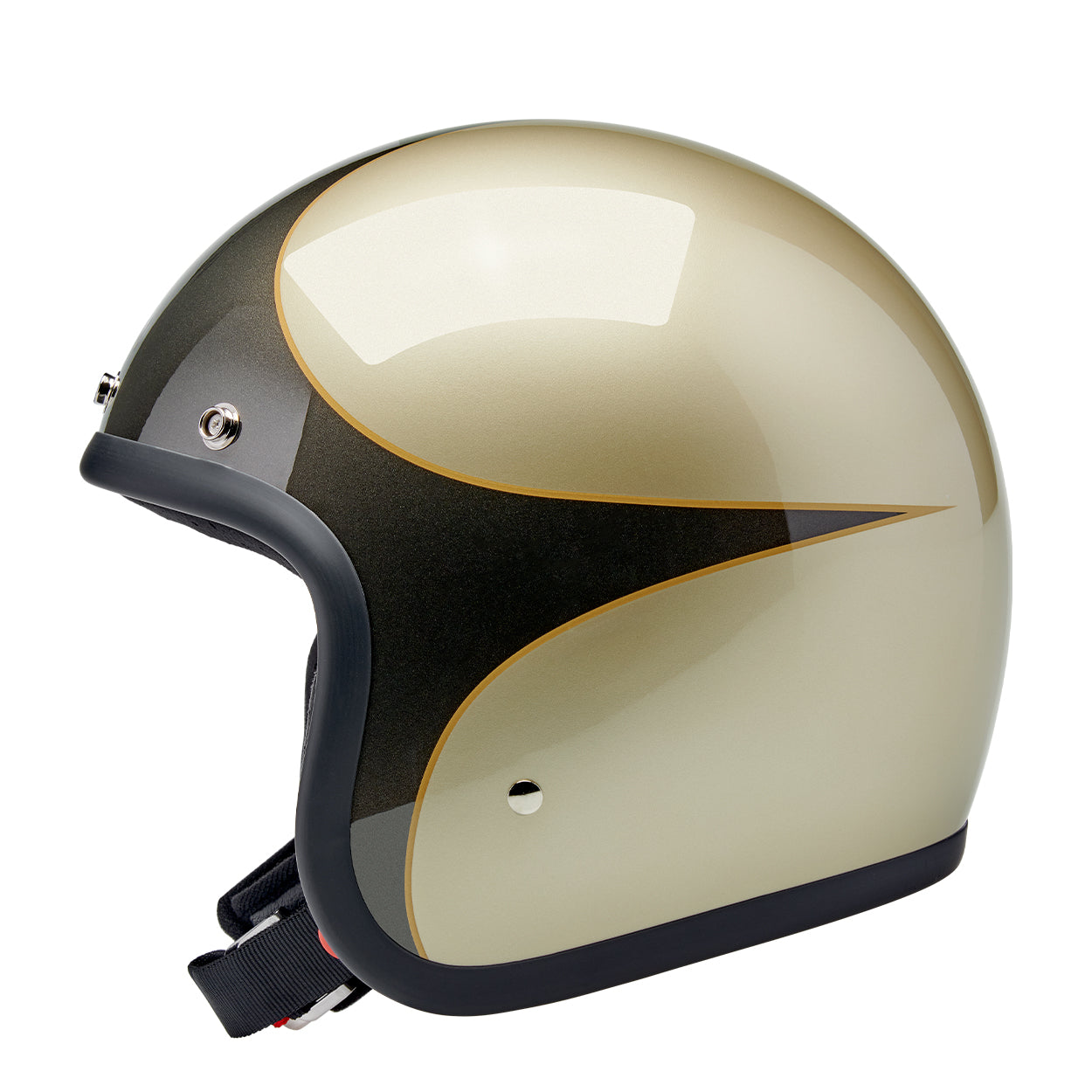 Bonanza Helmet - Metallic Charcoal / Champagne Scallop