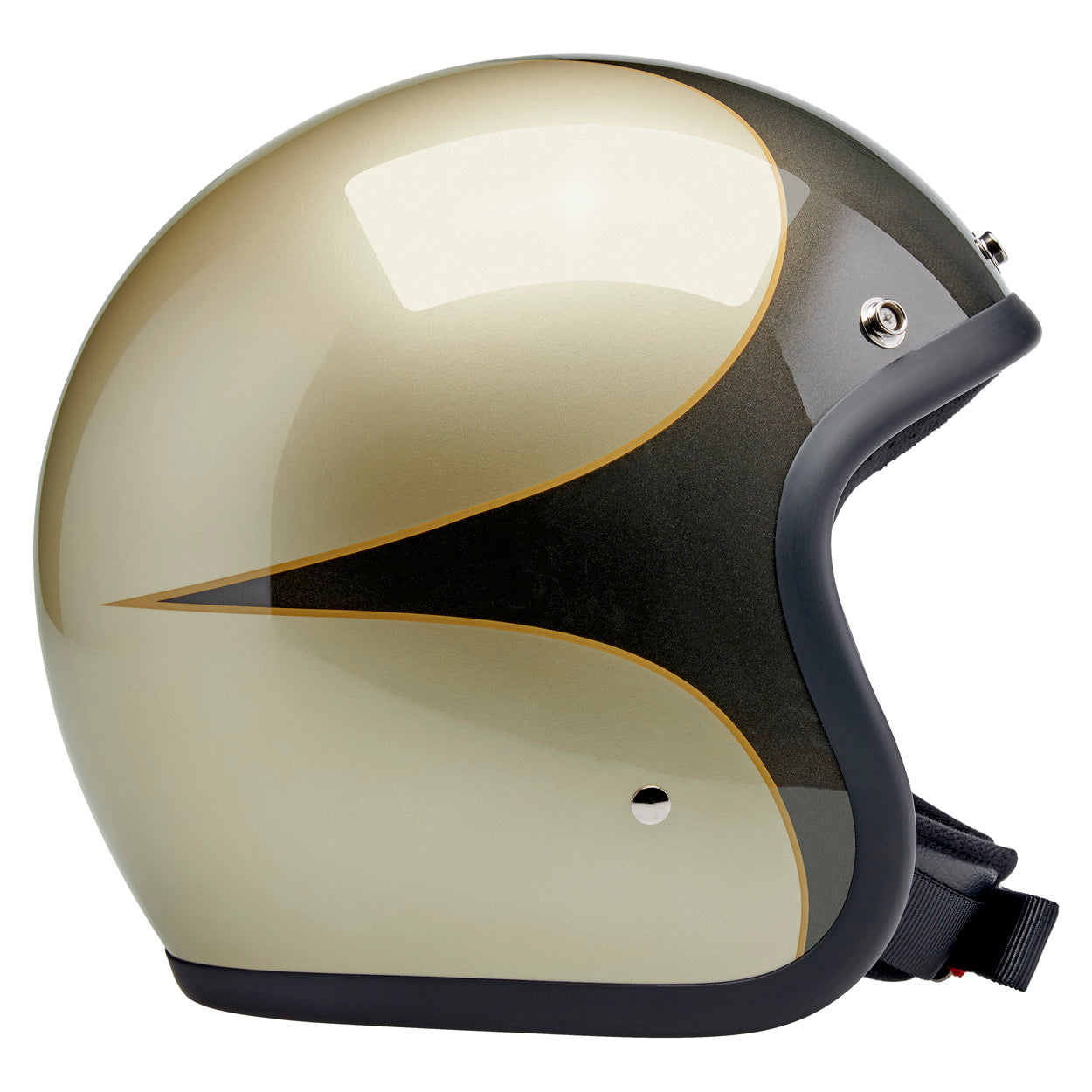 Bonanza Helmet - Metallic Charcoal / Champagne Scallop