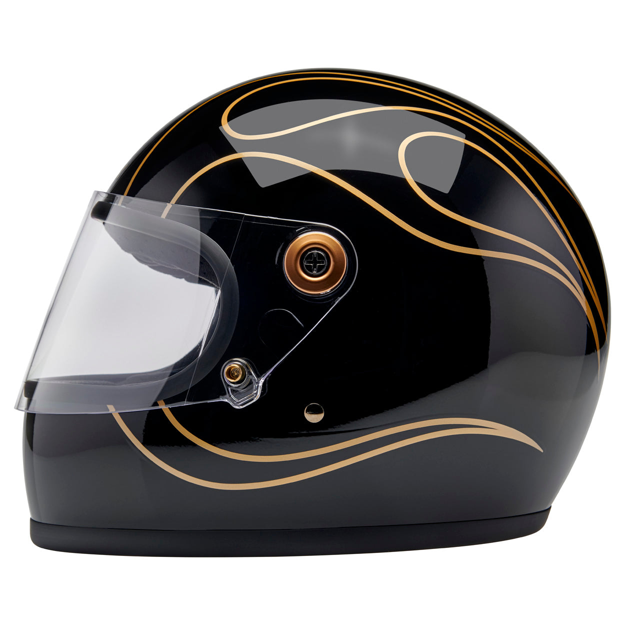 Gringo S ECE R22.06 Helmet - Gloss Black Flames