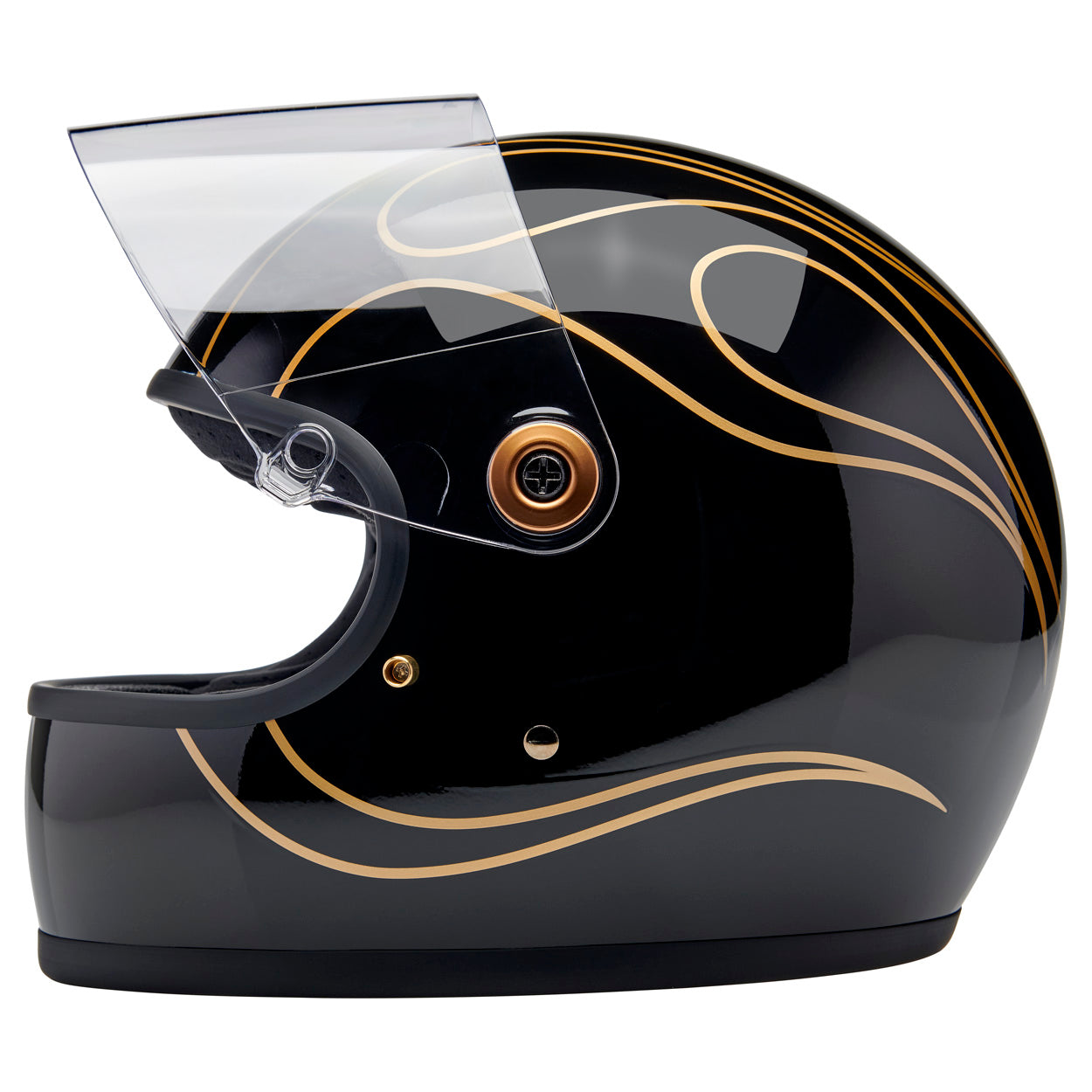 Gringo S ECE R22.06 Helmet - Gloss Black Flames