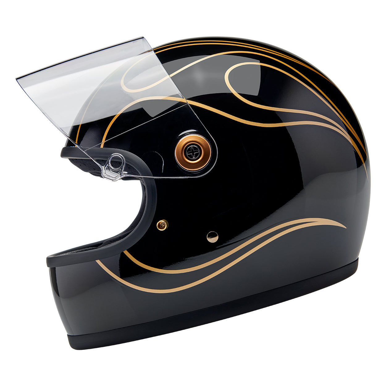 Gringo S ECE R22.06 Helmet - Gloss Black Flames