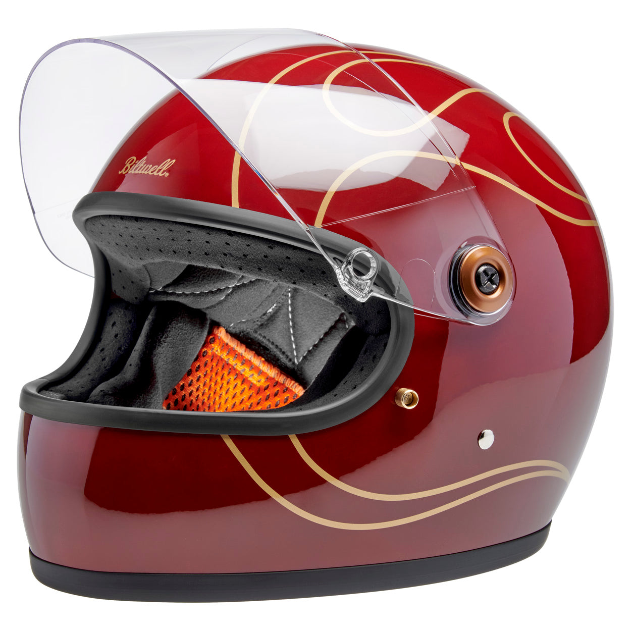 Gringo S Helmet - Gloss Garnet Red Flames