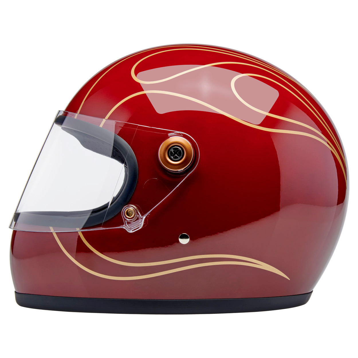 Gringo S Helmet - Gloss Garnet Red Flames