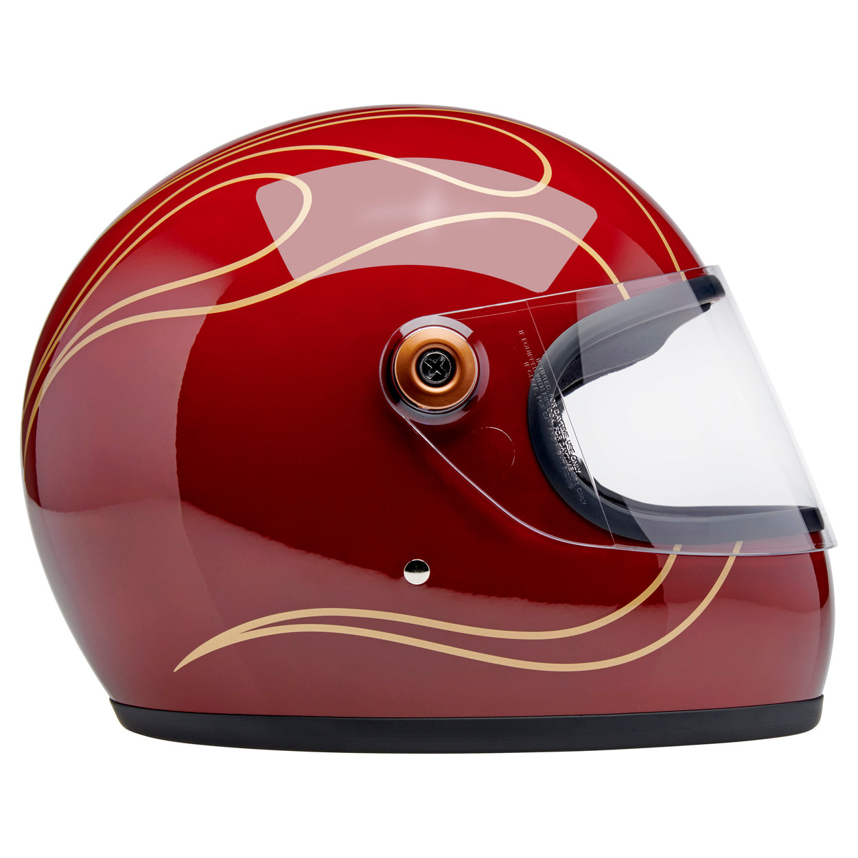 Gringo S Helmet - Gloss Garnet Red Flames