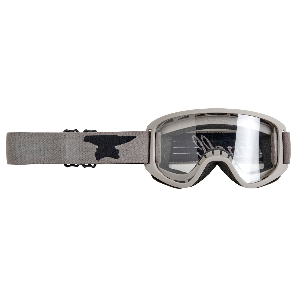 moto goggle Biltwell Moto 2.0 Script Goggles Titanium with Anti-Fog Lens