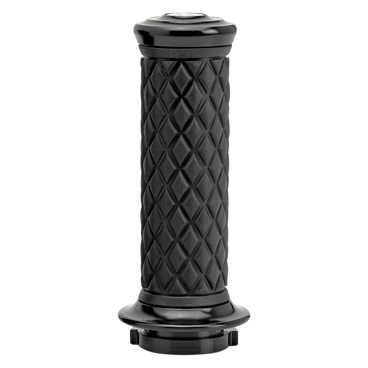1" AlumiCore TBW Grips For H-D Bars With Internal Vibe Isolator on Clutch Side - Black Electroplate