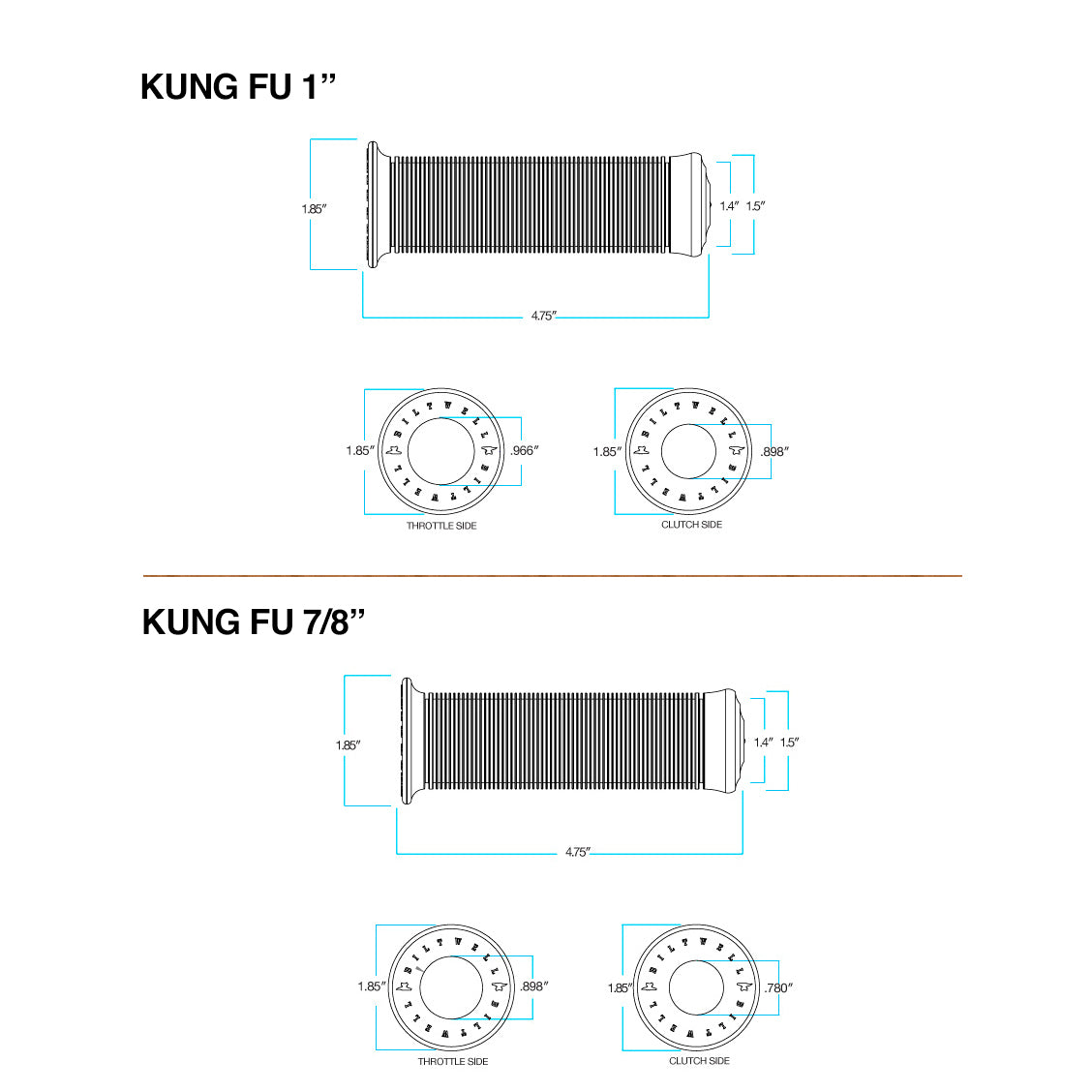 Kung Fu TPV Grips - White