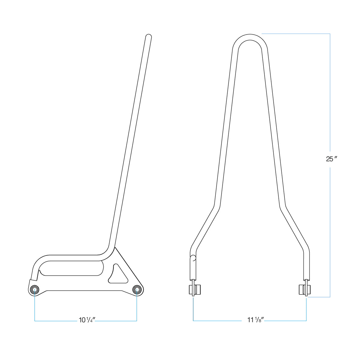 Sissy Bar Dyna 06-17 - Black