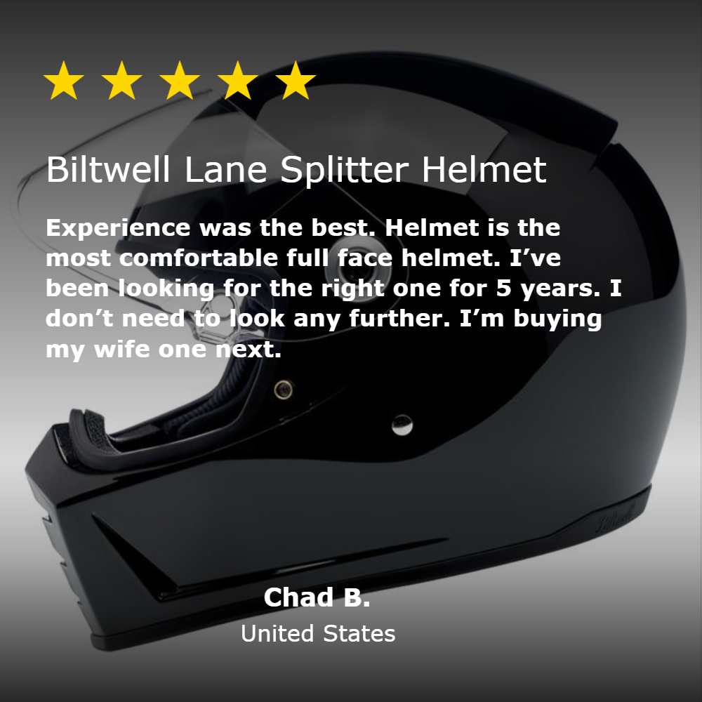 CLOSEOUT Lane Splitter ECE R22.05 Helmet - Gloss Black