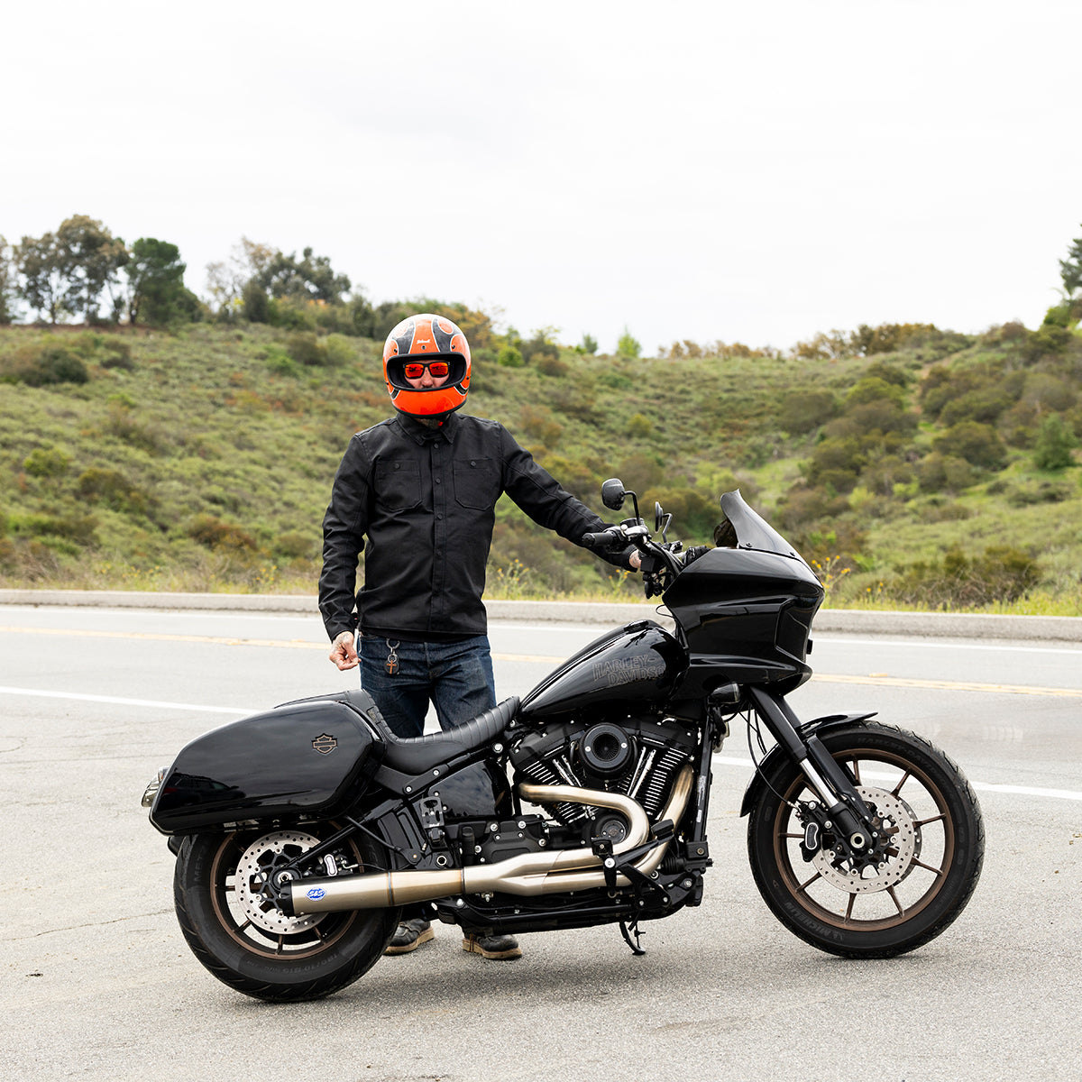 Gringo Helmet - Competition Orange Flames