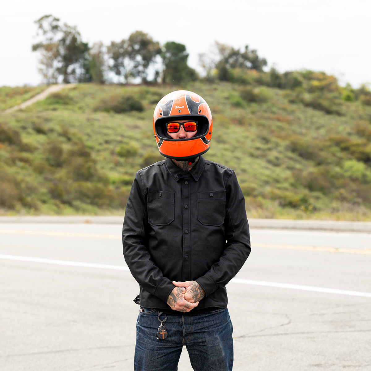 Gringo Helmet - Competition Orange Flames