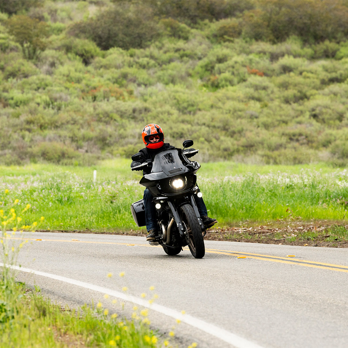 Gringo Helmet - Competition Orange Flames