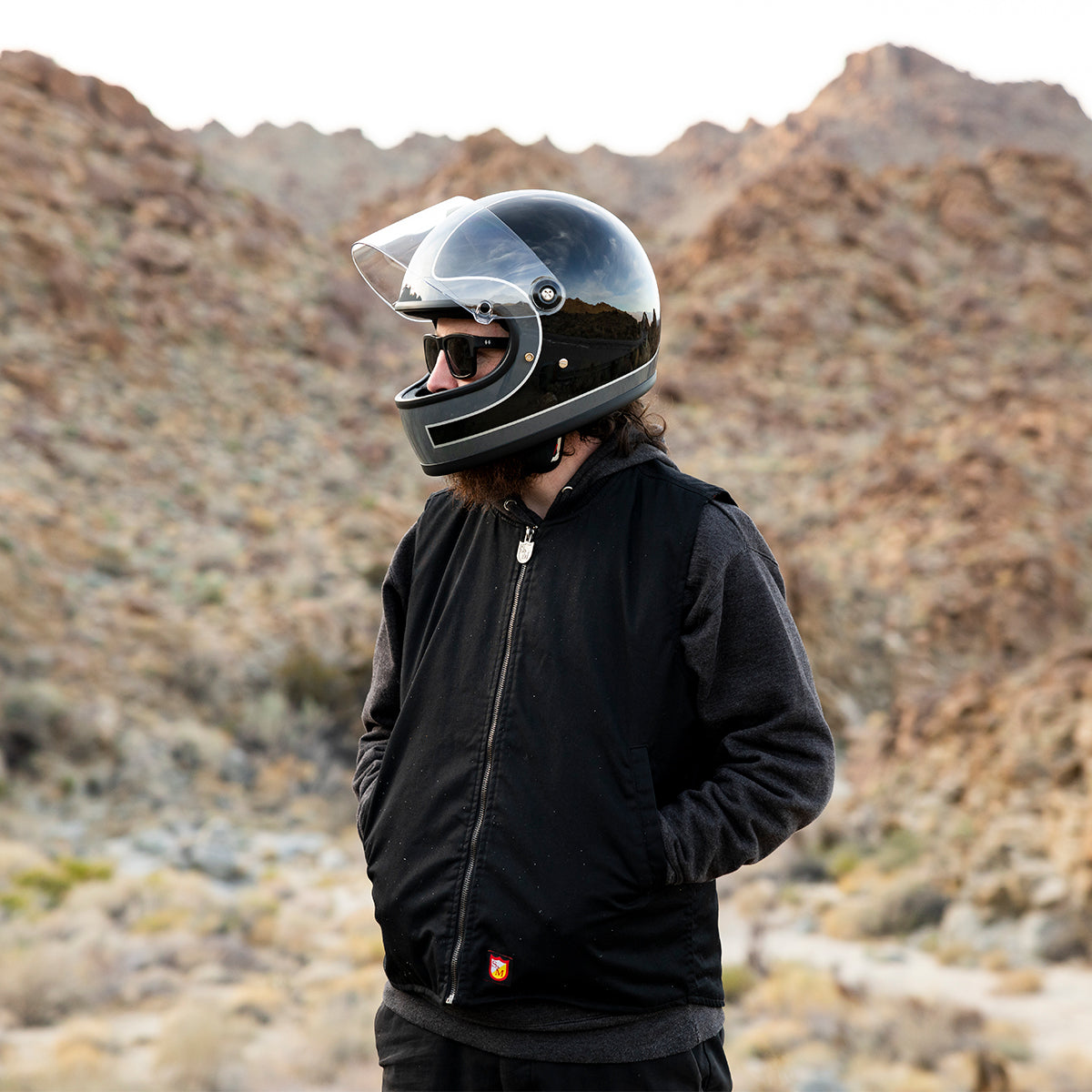 Gringo S Helmet - Gloss Storm Grey / Black Tracker