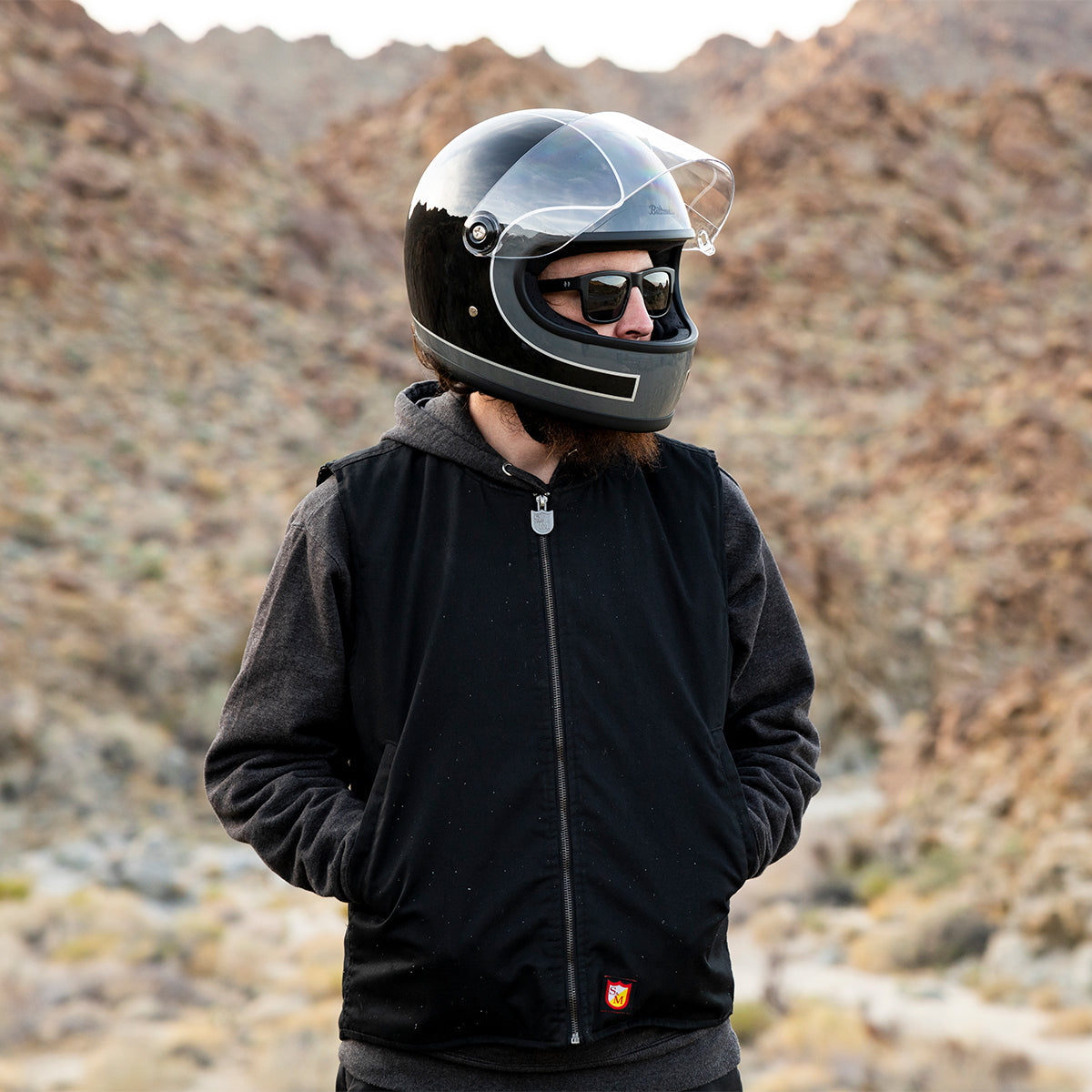 Gringo S Helmet - Gloss Storm Grey / Black Tracker