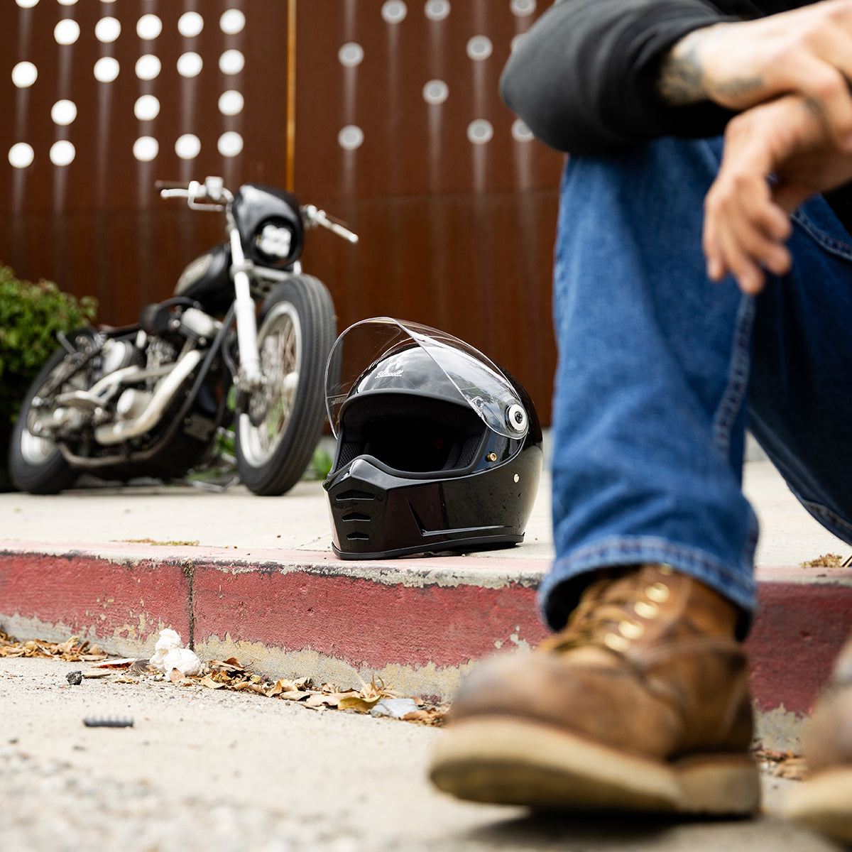 Lane Splitter Helmet - Gloss Black