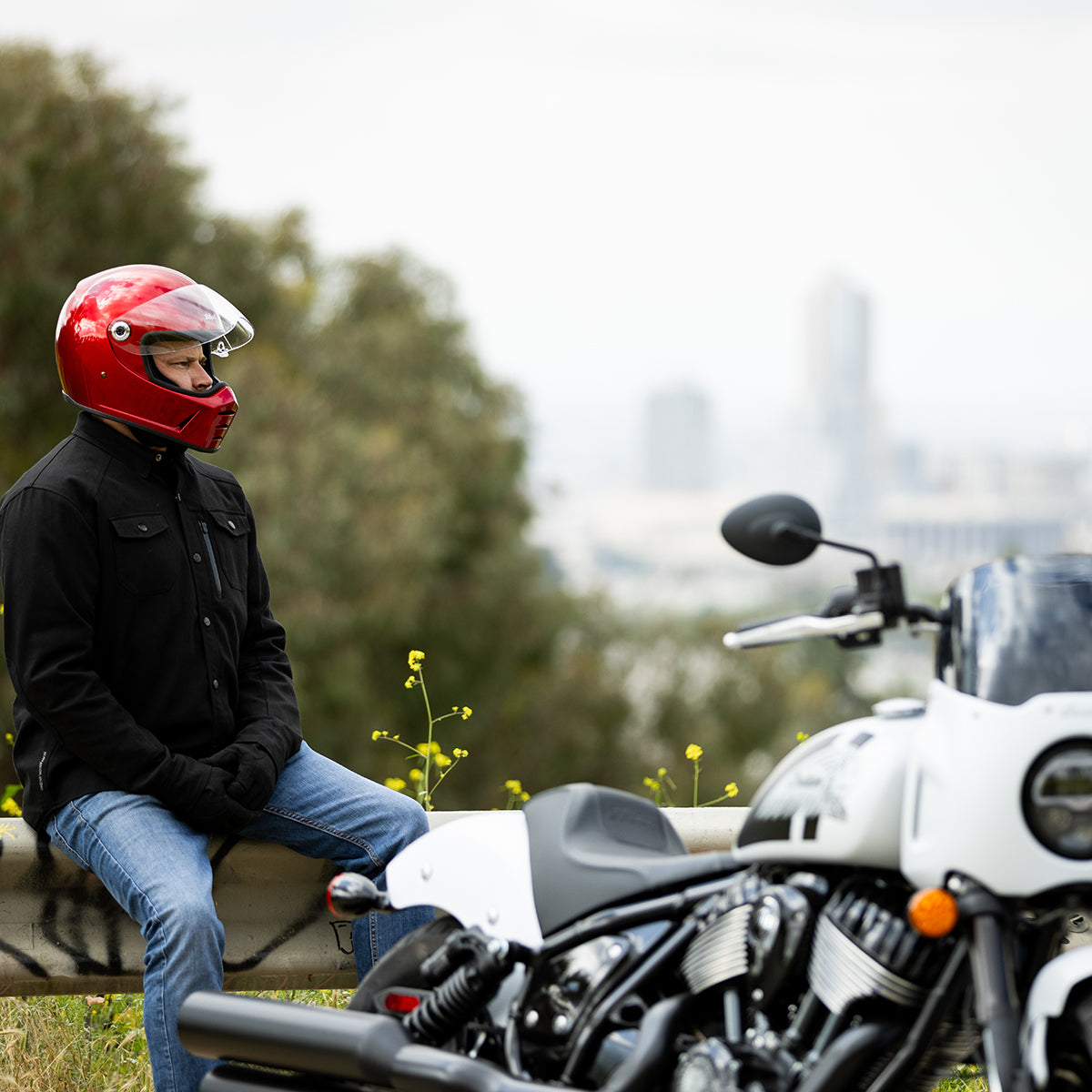Lane Splitter Helmet - Metallic Cherry Red