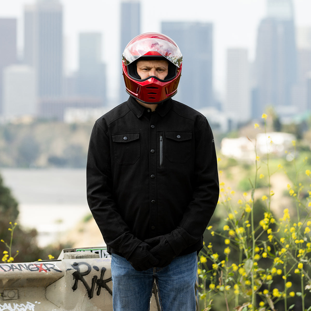 Lane Splitter Helmet - Metallic Cherry Red