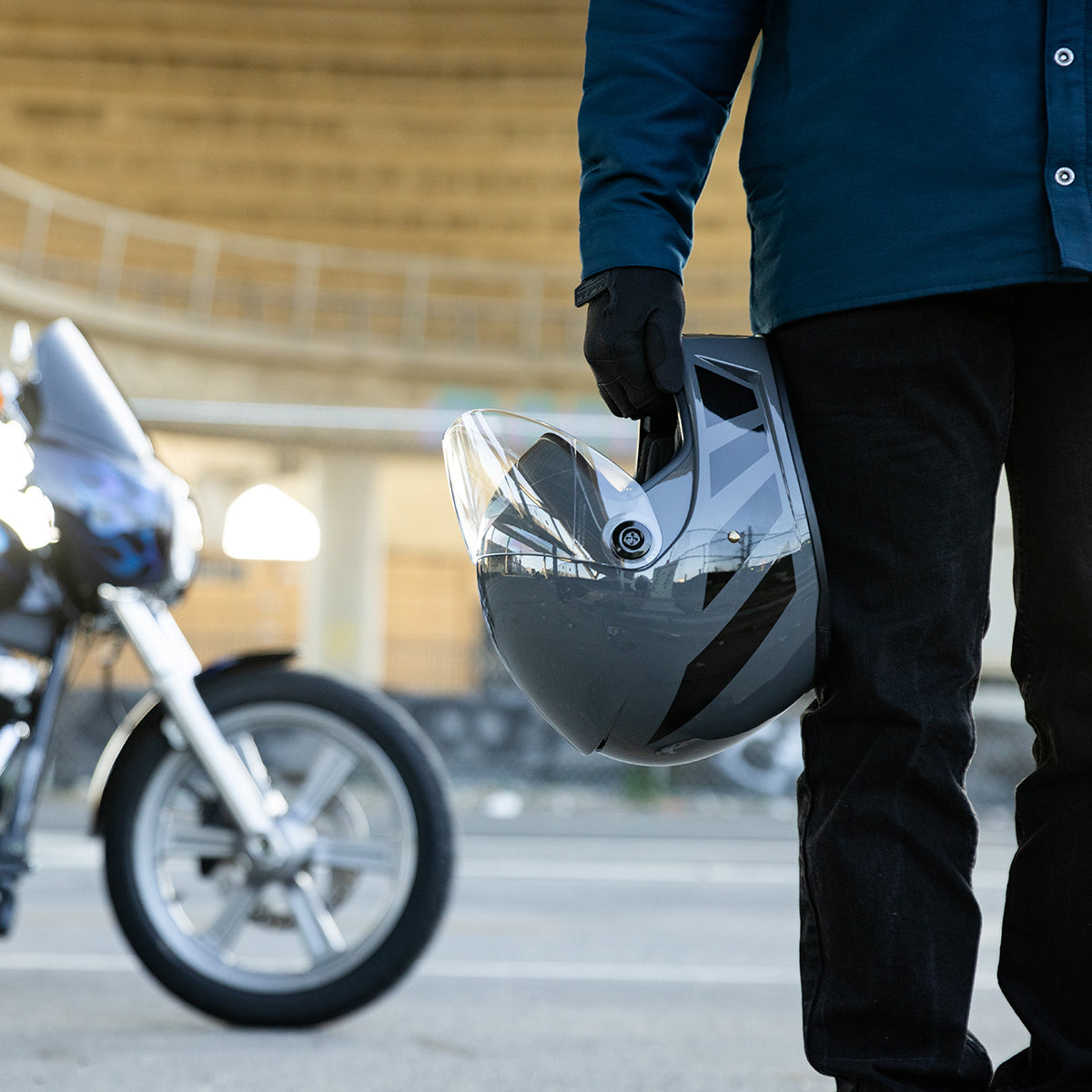 Lane Splitter Helmet - Gloss Storm Grey Inertia