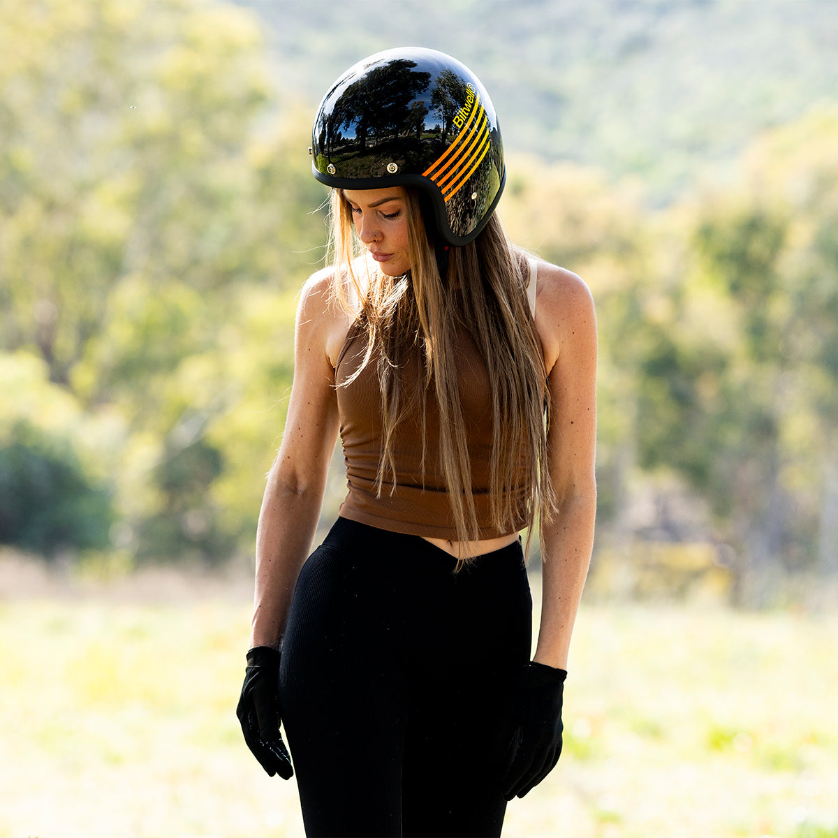 Bonanza Helmet - Lightspeed Gloss Black / Orange / Yellow