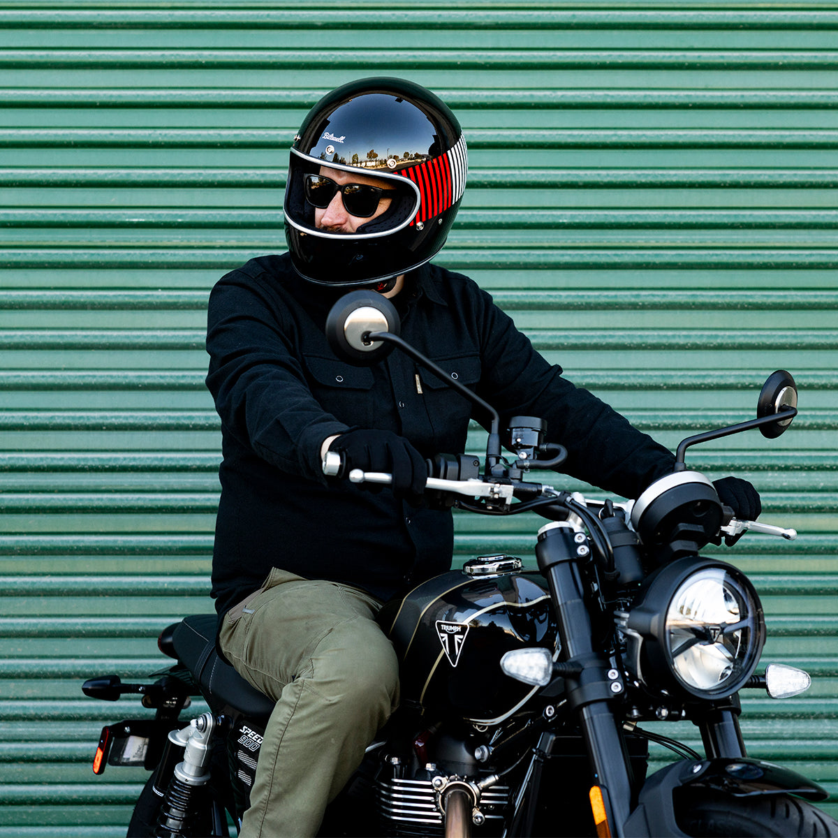 Gringo Helmet - Raceflow Gloss Black / Red / White / Blue