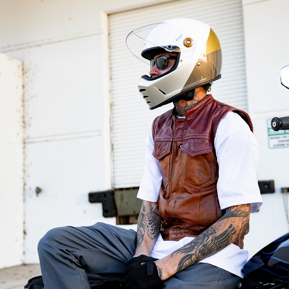 Lane Splitter Helmet - Intersection Gold Silver Bronze