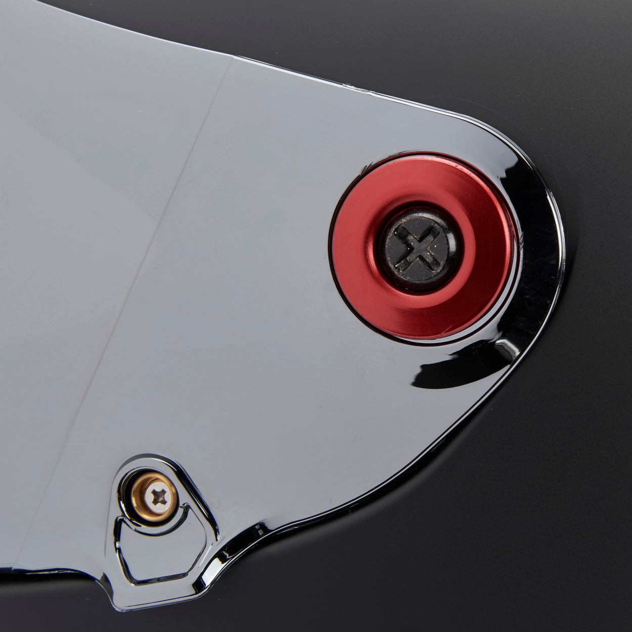 Helmet Hardware Kit - Black Screw / Red Baseplate
