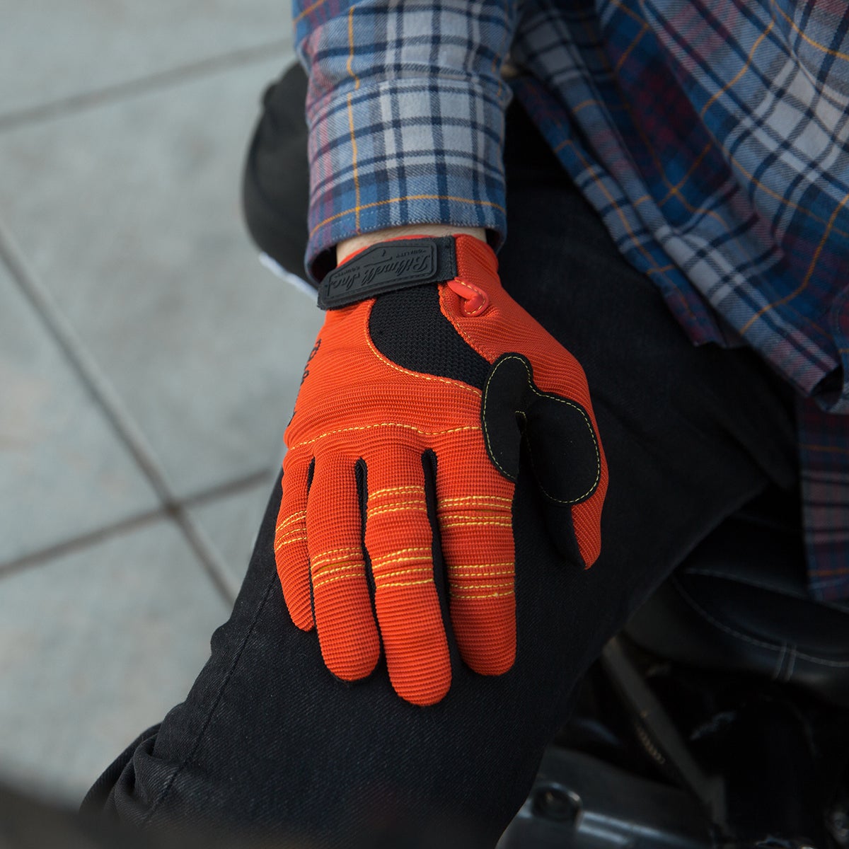 CLOSEOUT Moto Gloves - Orange/Black/Yellow