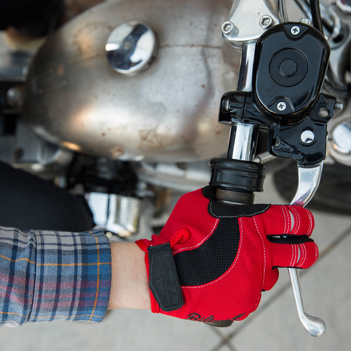 Moto Gloves - Red/Black/White