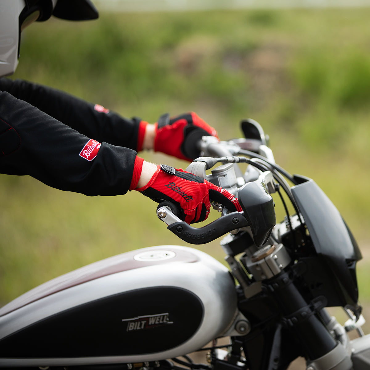 Moto Gloves - Red/Black/White