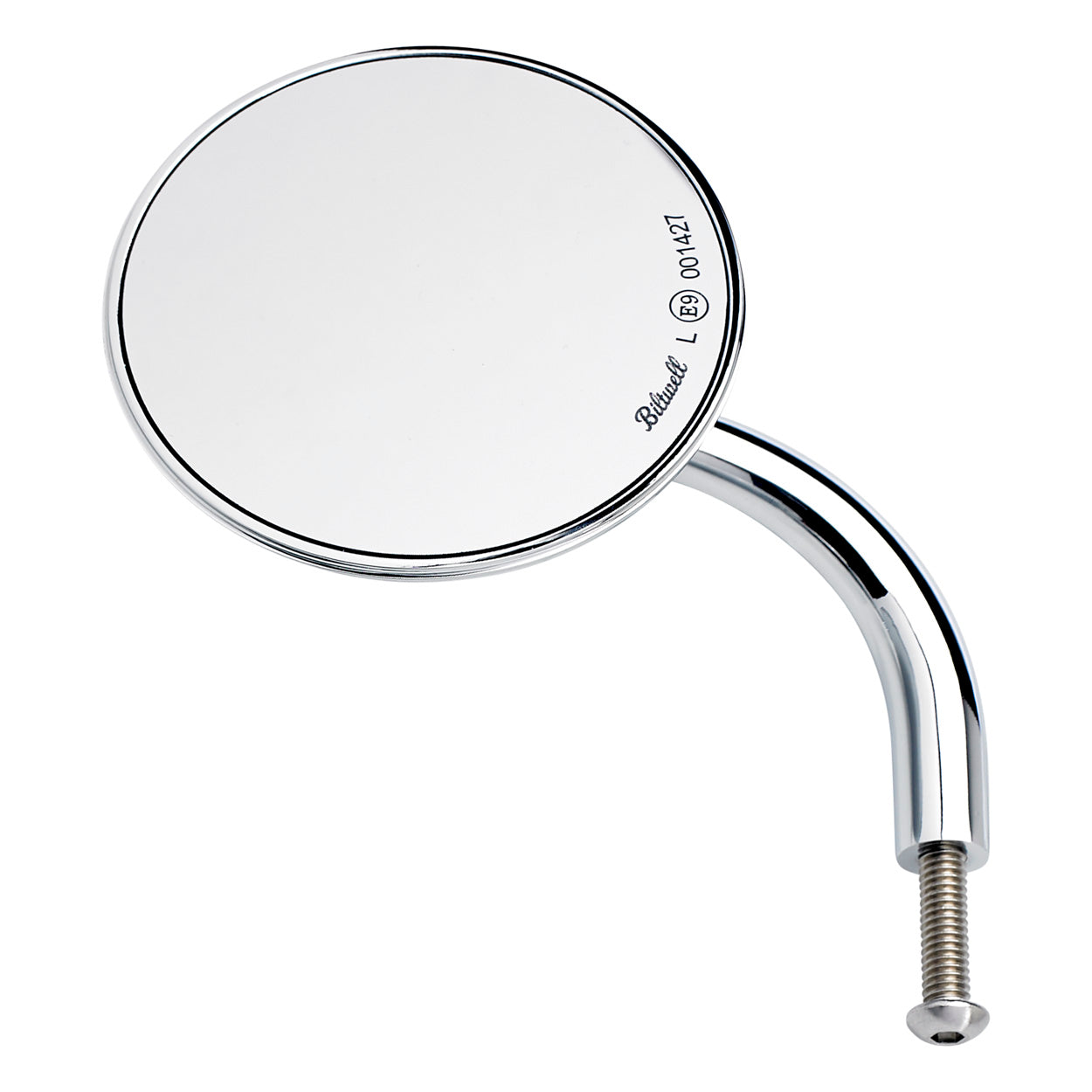 Utility Mirror Round Short Arm CE Perch Mount - Chrome