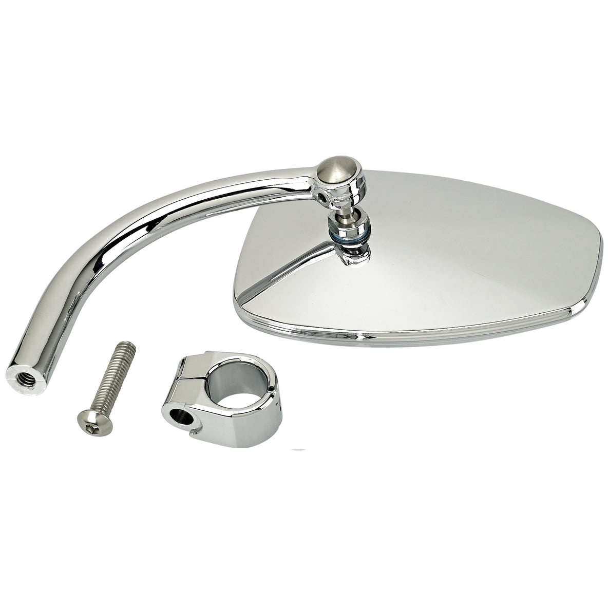 Utility Mirror Teardrop CE Clamp-on - Chrome