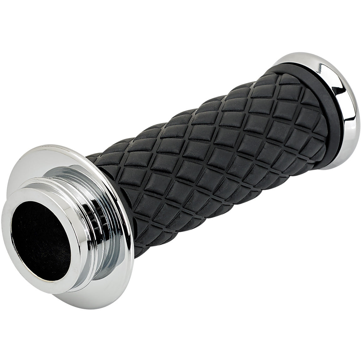 1" AlumiCore TBW Grips For H-D Bars With Hollow Tube End on Clutch Side - Chrome