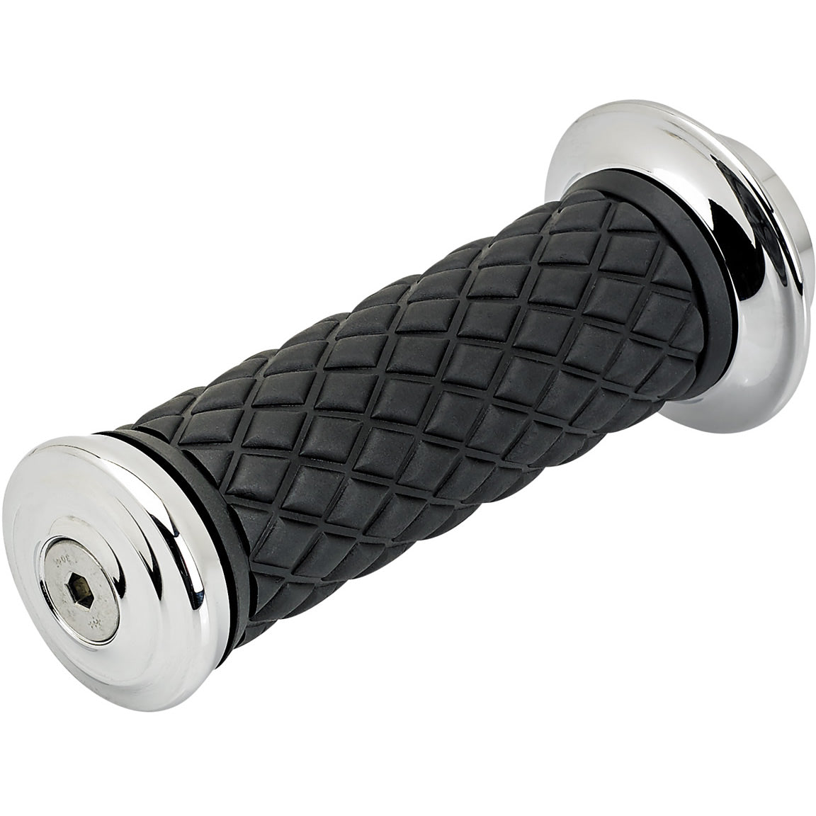 1" AlumiCore TBW Grips For H-D Bars With Hollow Tube End on Clutch Side - Chrome