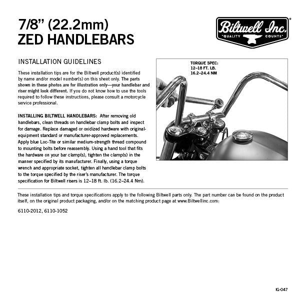 Zed 7/8" - Chrome