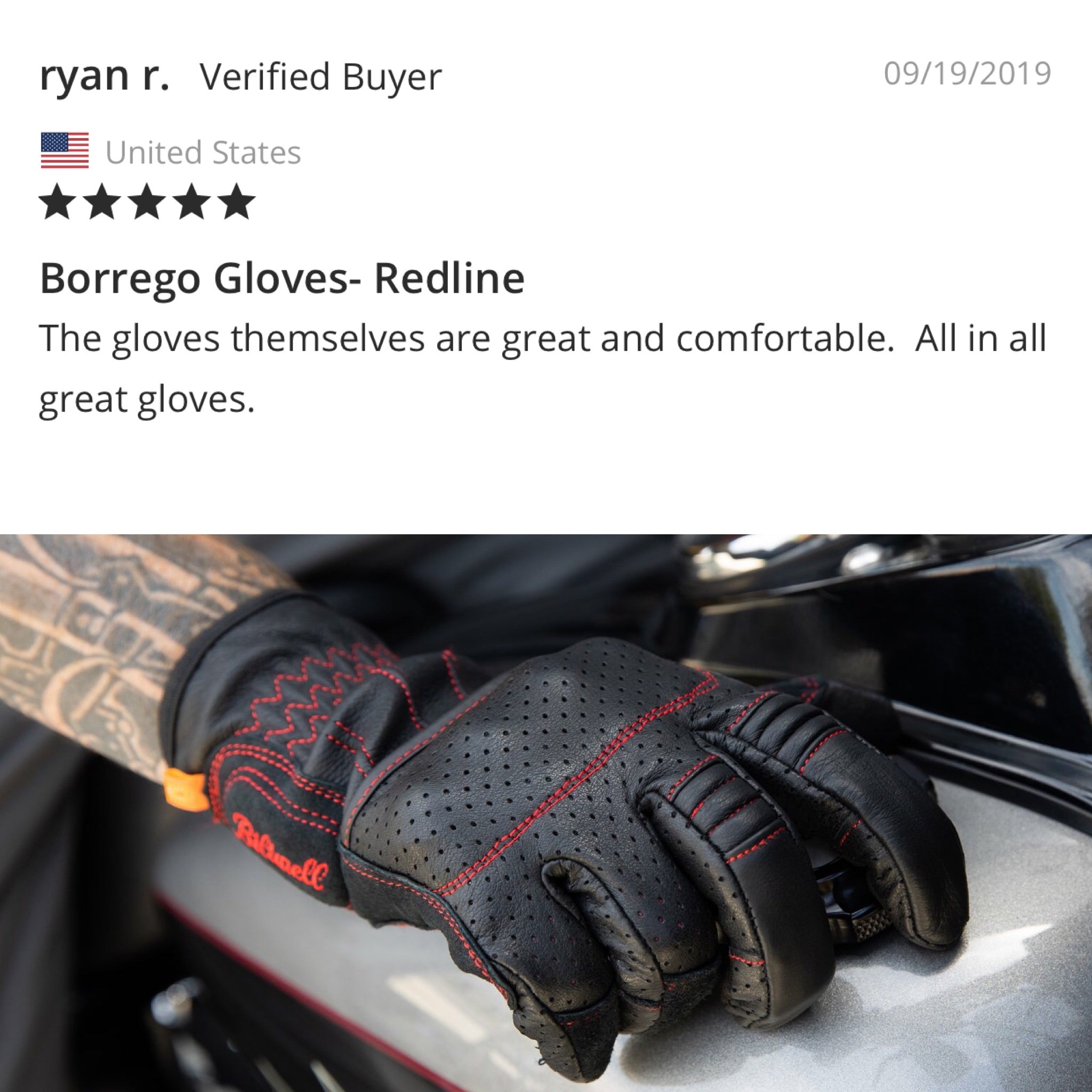 CLOSEOUT Borrego Gloves - Redline