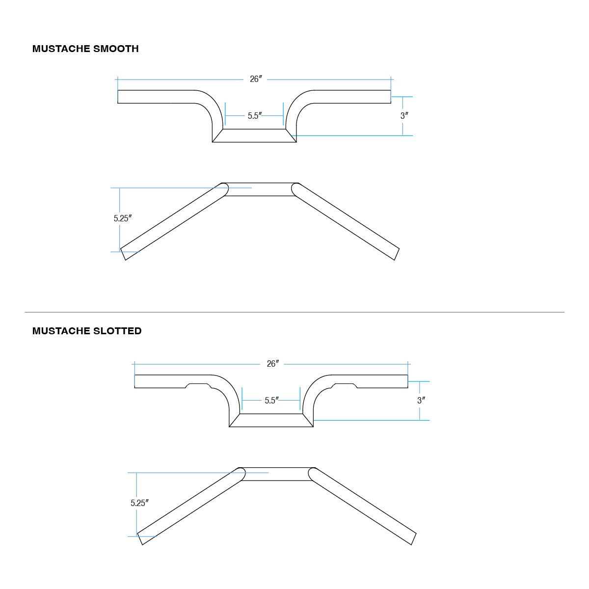CLOSEOUT Mustache - Chrome
