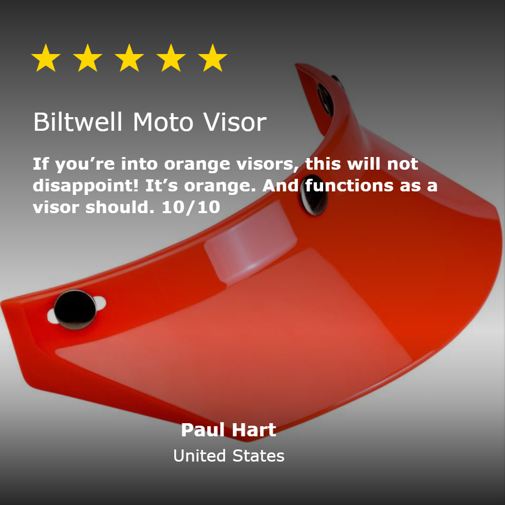 Moto Visor - Orange