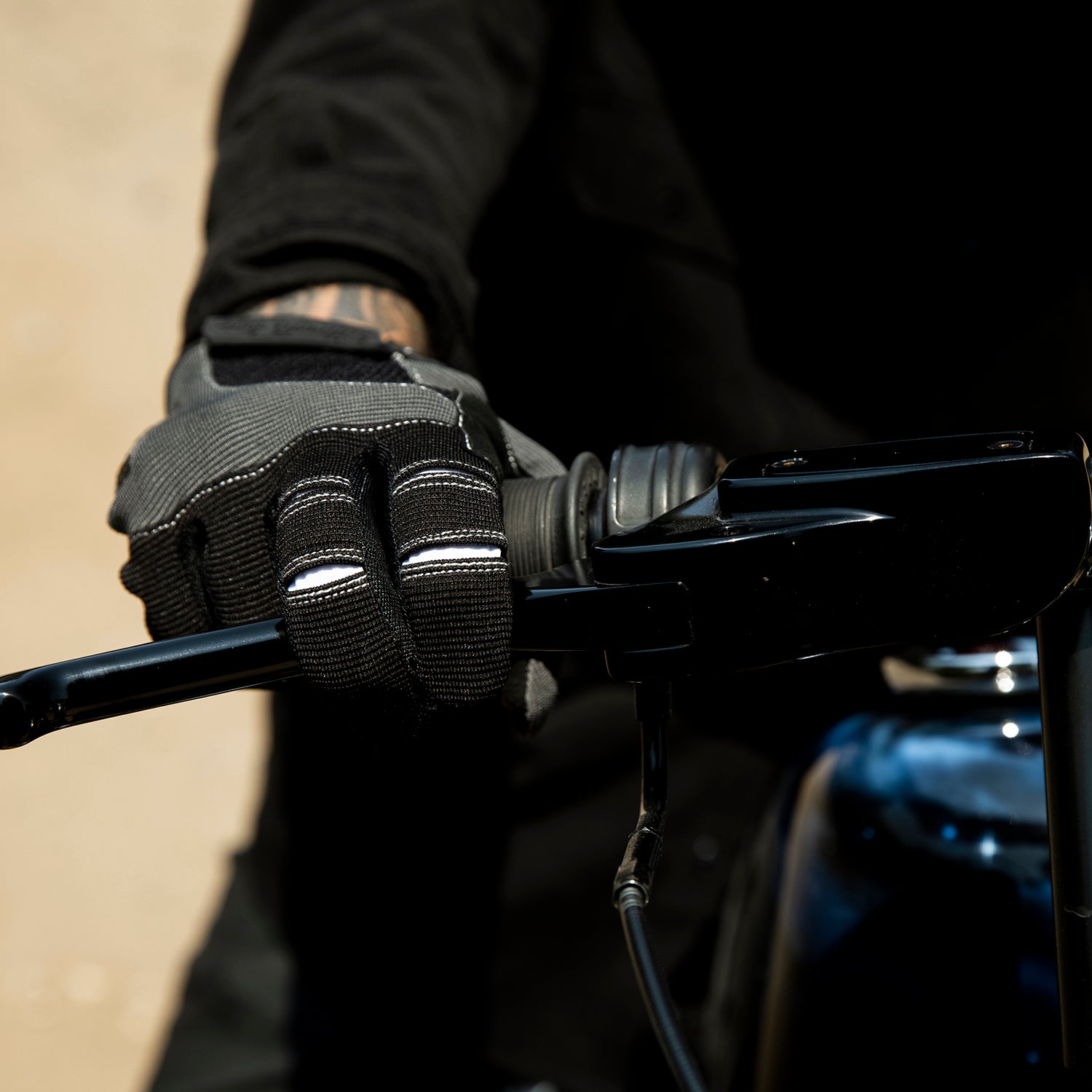 Moto Gloves - Grey/Black