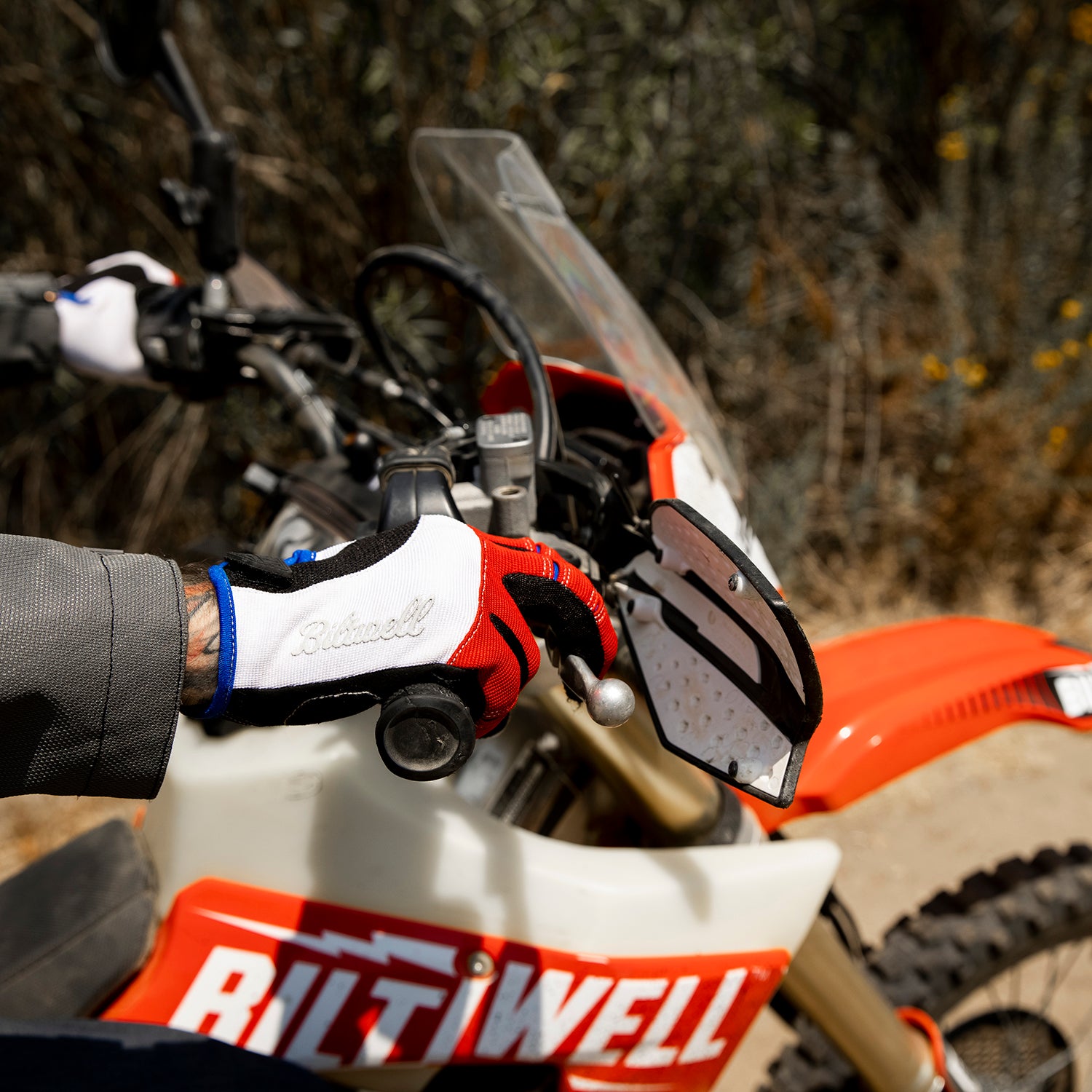 CLOSEOUT Moto Gloves - Red/White/Blue