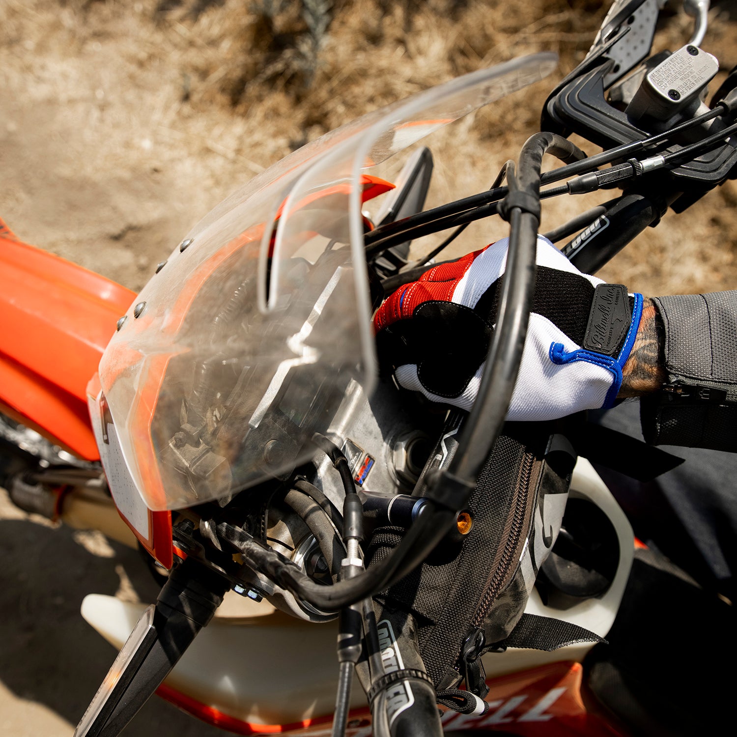 CLOSEOUT Moto Gloves - Red/White/Blue