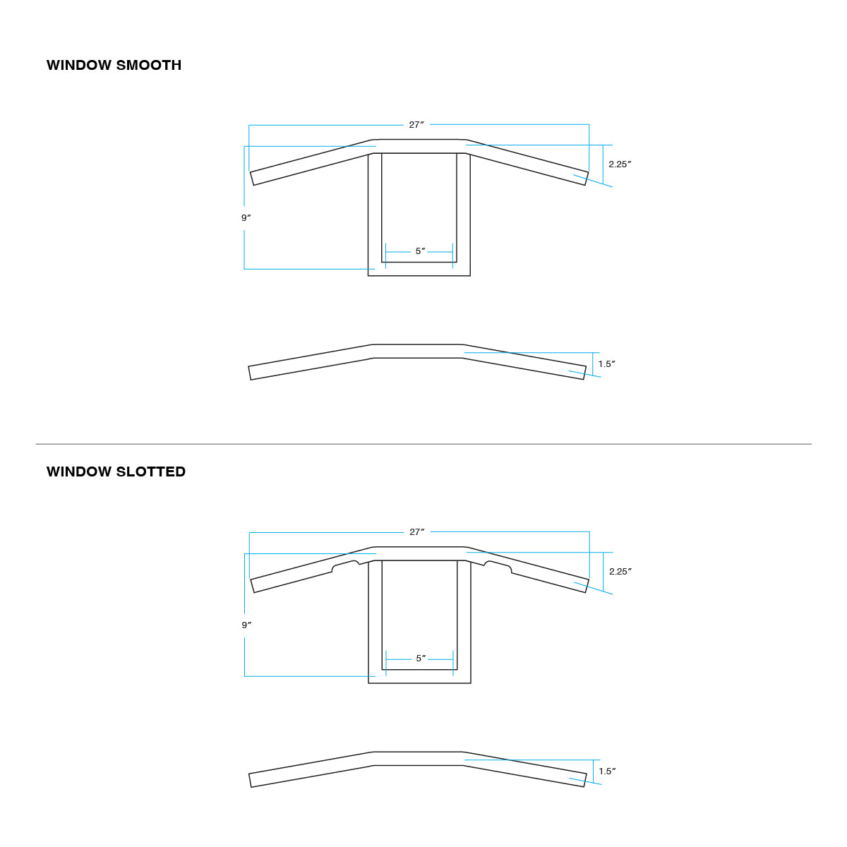 CLOSEOUT Window - Black Electroplate