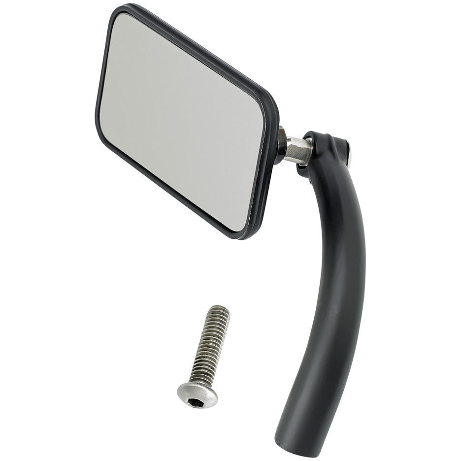 Utility Mirror Rectangle Perch Mount - Black