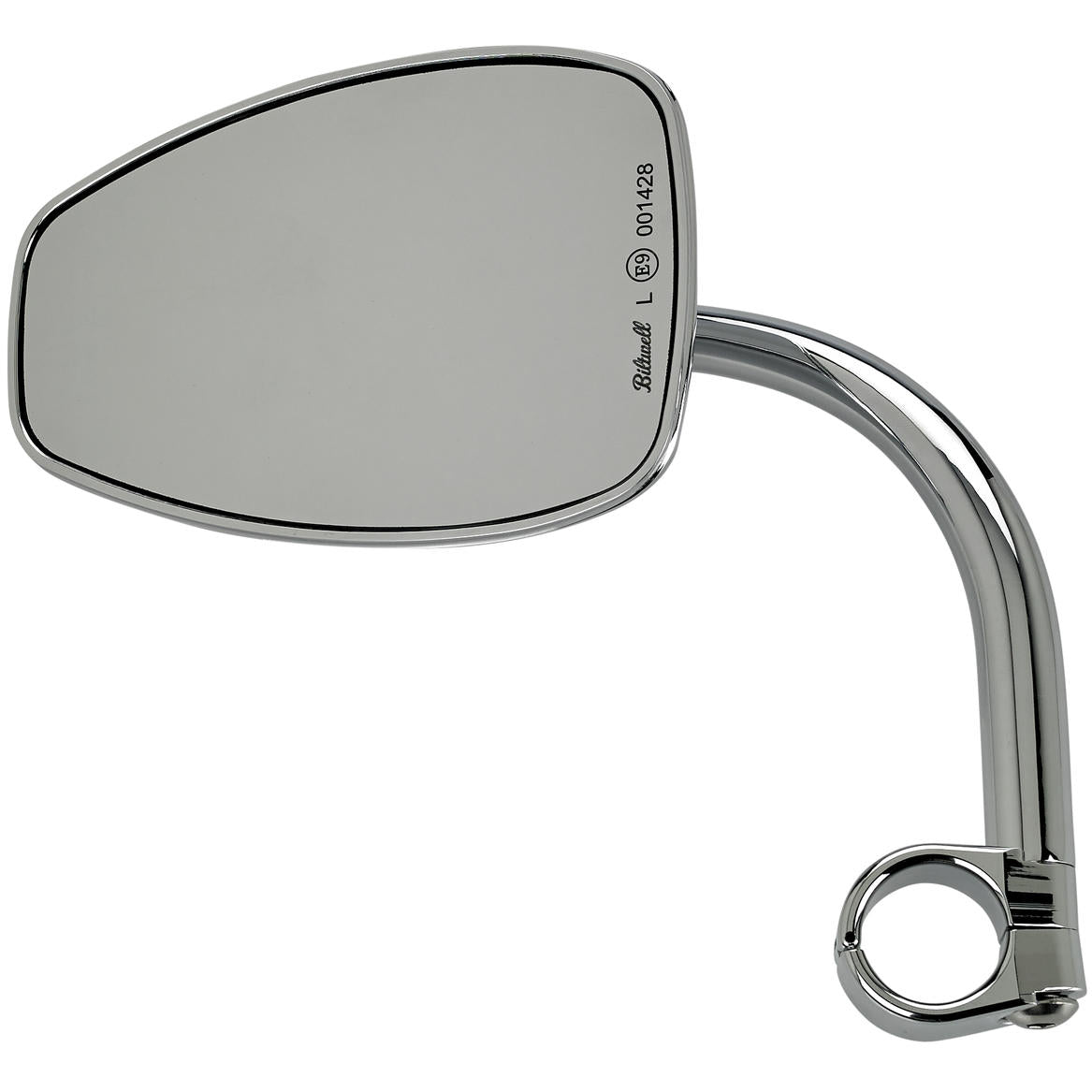 Utility Mirror Teardrop CE Clamp-on - Chrome