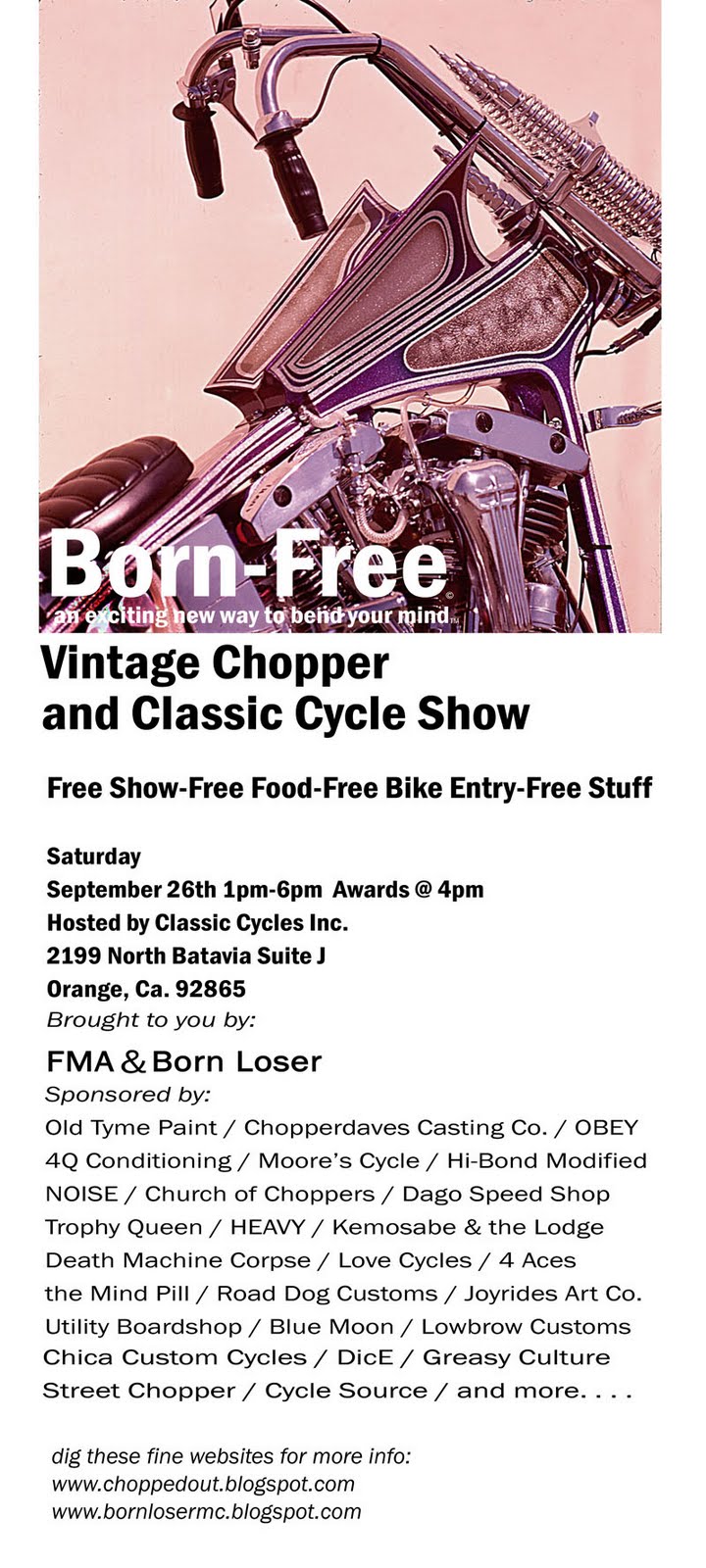 Born Free Bikes and Art Show: Classic Cycles, OC, CA
