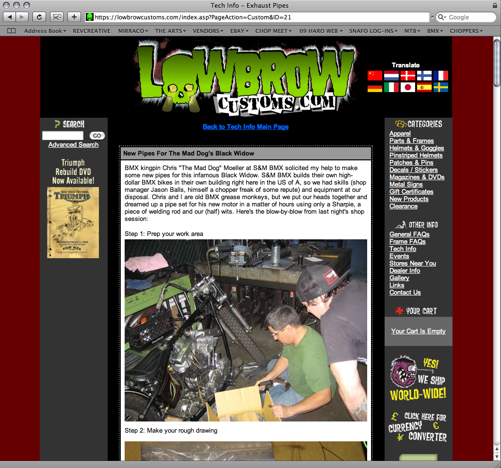Lowbrow Customs Tech Section
