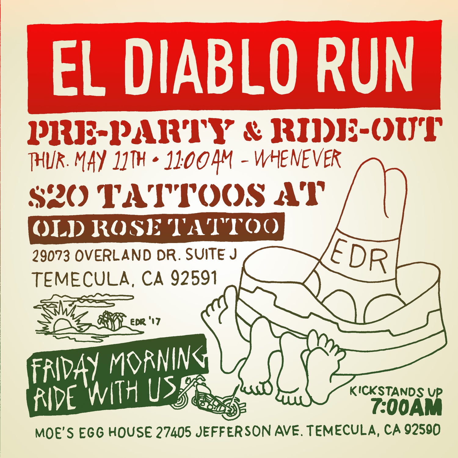 El Diablo Run 2017 Pre-Party & Ride Meet-Up